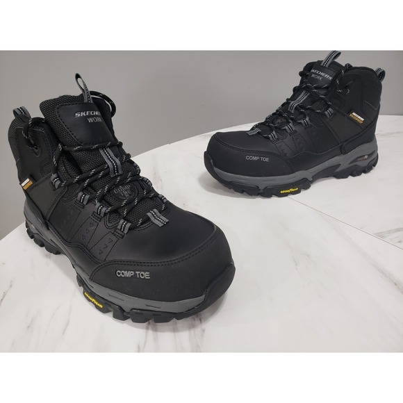 VERY CLEAN SIZE 8 Skechers Work Arch Fit Tarver CT Boots Composite Toe 200161